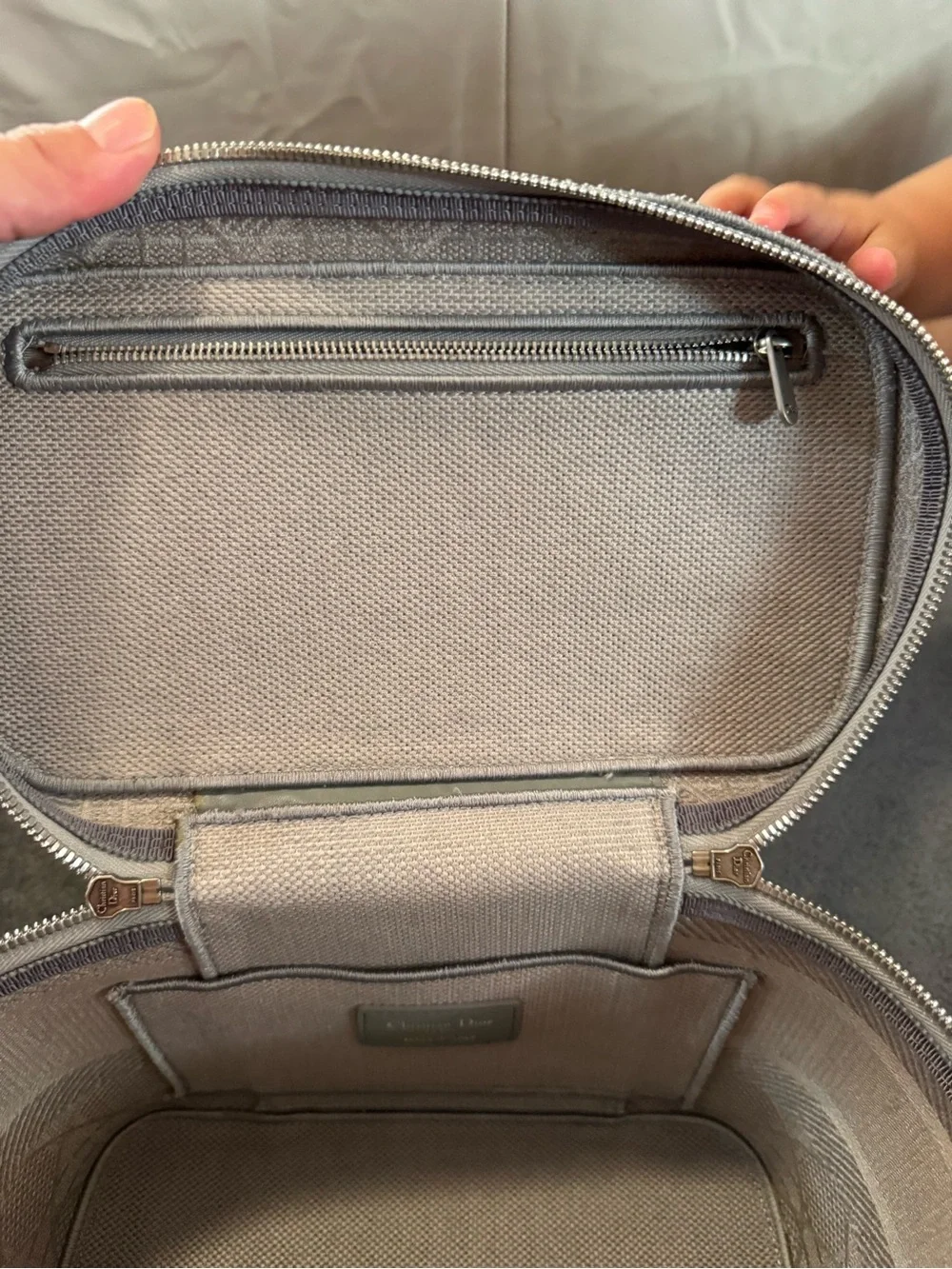 Dior Embroidered Canvas Vanity Case